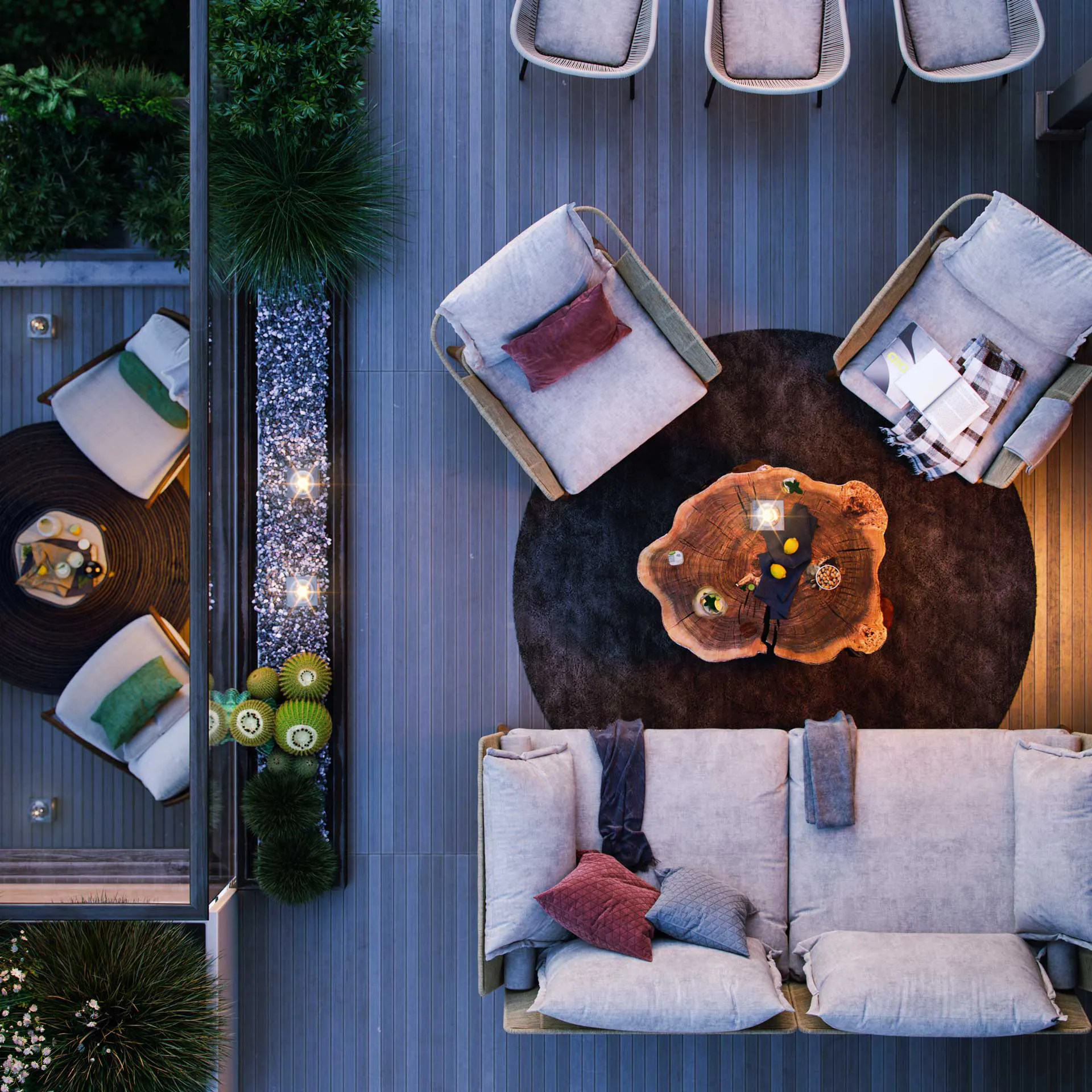 Logge private con ampi balconi