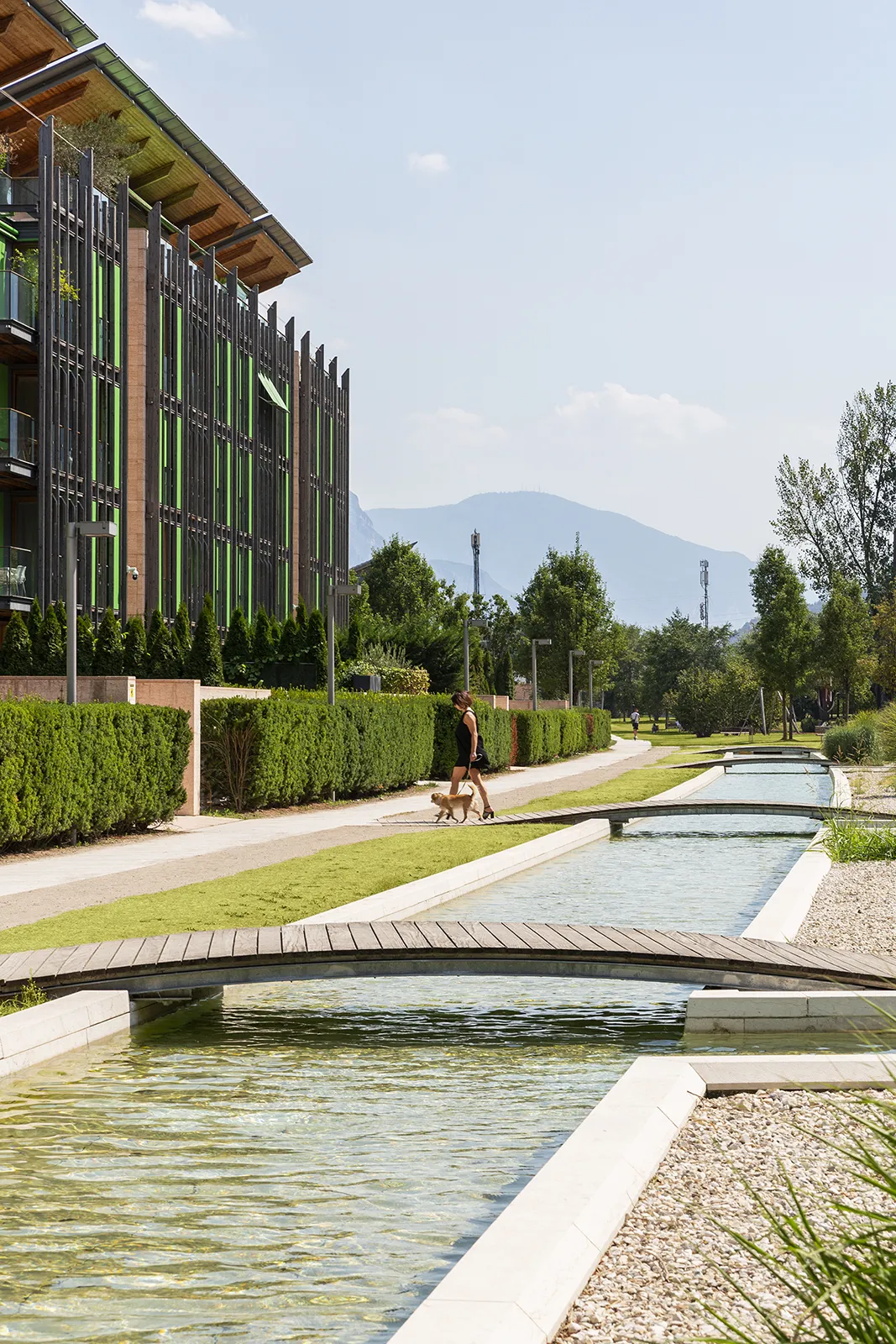 Dettaglio corsi d’acqua nel quartiere Le Albere